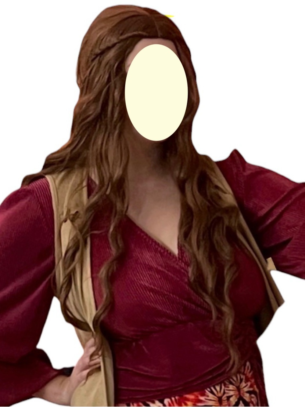 Women’s Brown Long Wavy Halloween Wig